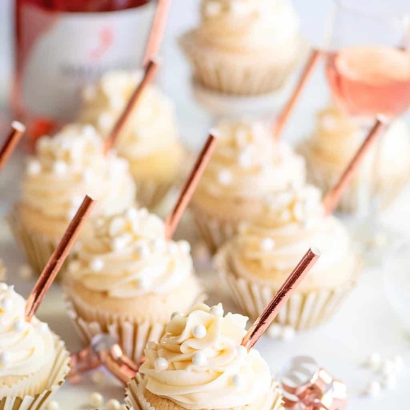 B&BW 6-Pc Champagne Cupcake & Champagne Sprinkles  Valentines Day Custom Bundle - Picture 2 of 3